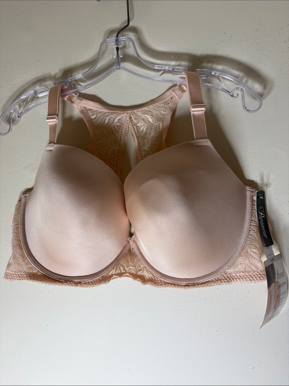 Paramour Carolina Full Figure Racerback Contour T-Shirt Bra. 42DD. NWT.